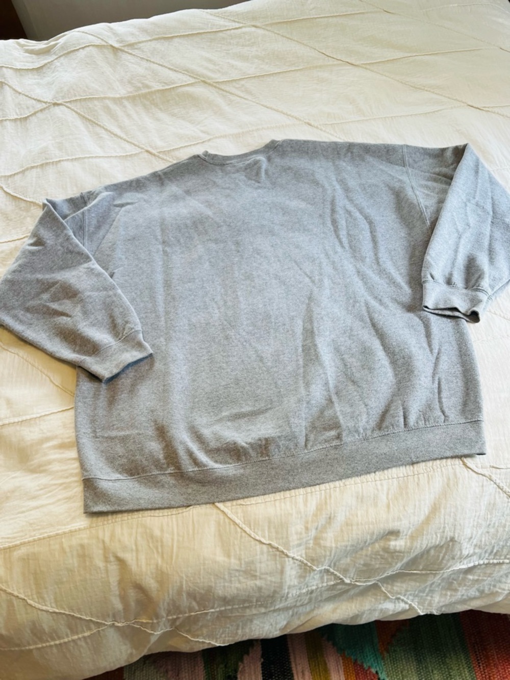 Junk Food Clothing JAWS Crewneck Sweatshirt - Gray with Red & Blue Graphic - Picture 8 of 9